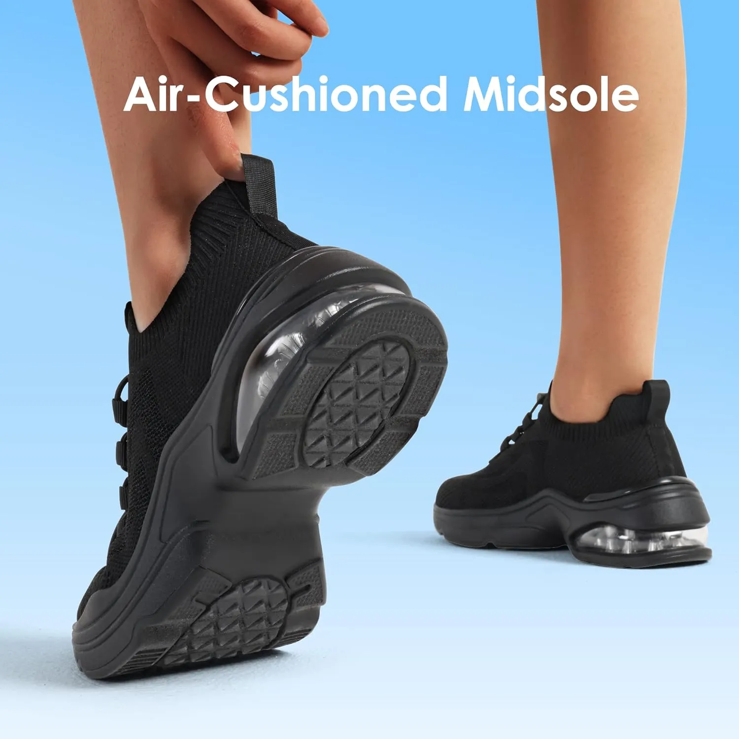 DREAM PAIRS Women's Slip On Walking Sneakers, Air Cushion Tennis Shoes, Slip Resistant Athletic Footwear for Nurse, Casual, Gym Workout