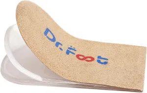 Dr.Foot Adjustable Orthopedic Heel Lift Inserts, Height Increase Insole for Leg Length Discrepancies, Heel Spurs, Heel Pain, Sports Injuries, and Achilles tendonitis (Beige, 3 Layers-L)
