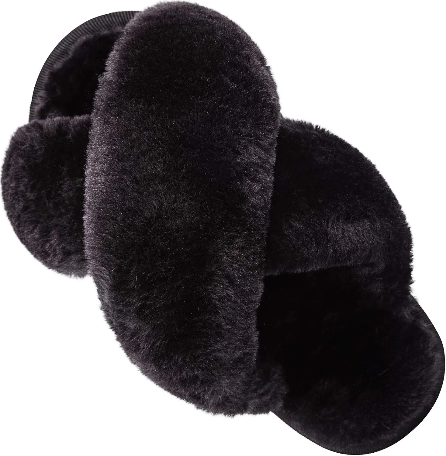 eccbox Girls Fluffy Slippers Kids Leopard Tie Dye Open Toe Memory Foam Slides Sandals Soft Plush Cross Band House Shoes Indoor Outdoor Slip On