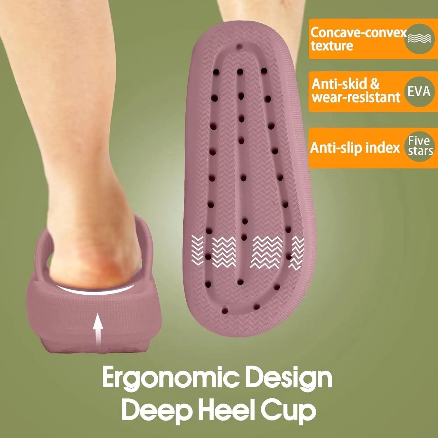 EQUICK Cloud Slides Pillow Slippers for Women and Men | Shower Slippers Bathroom Sandals | Ultra Soft | Cushioned Thick Sole | Indoor & Outdoor