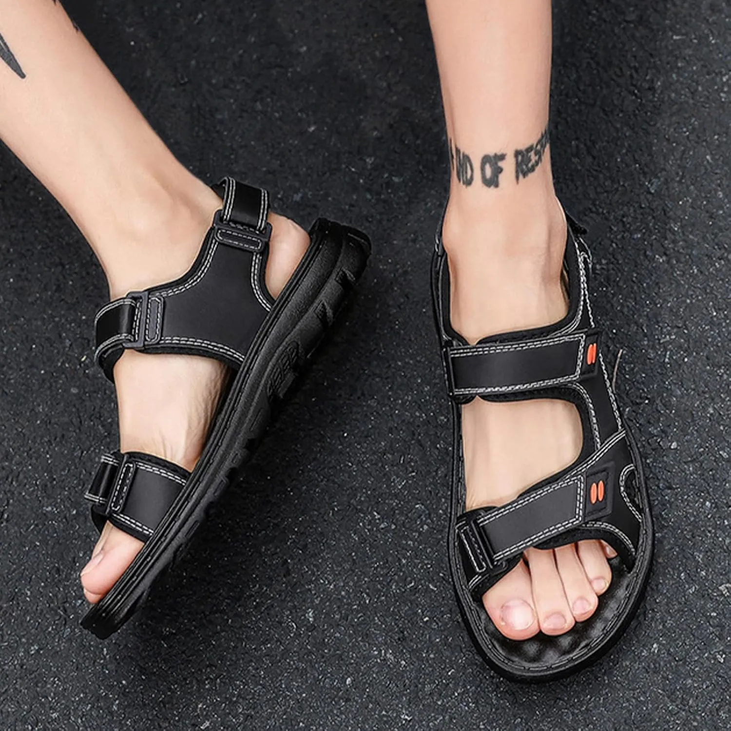 Fashion Open Toe Sport Sandals for Men, Casual Handmade Summer Fisherman's Shoes, Large Size Soft Beach Shoes