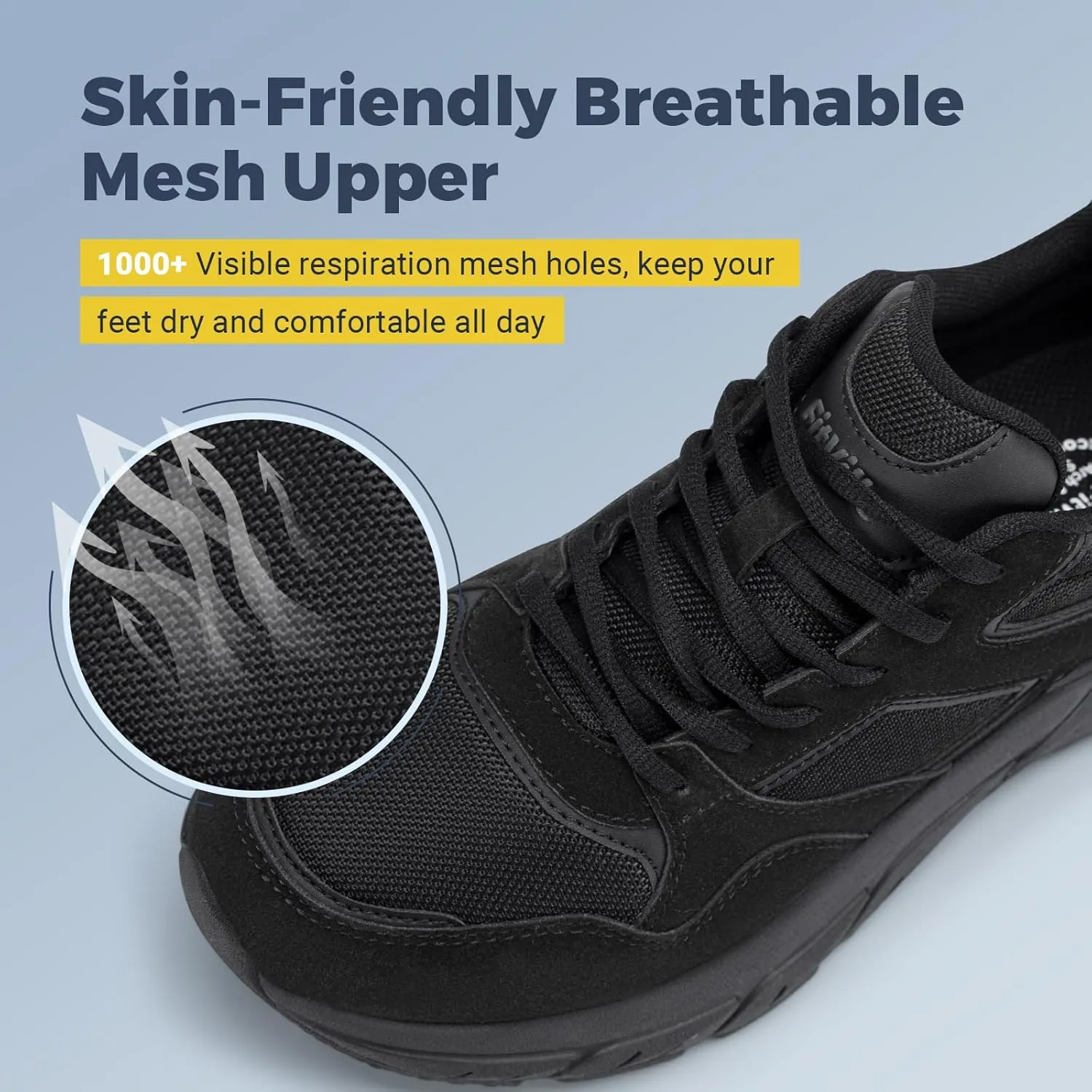 FitVille Extra Wide Walking Shoes Men's Wide Width Workout Sneakers with Arch Support for Flat Feet Heel Pain Relief - Rebound NEO V2
