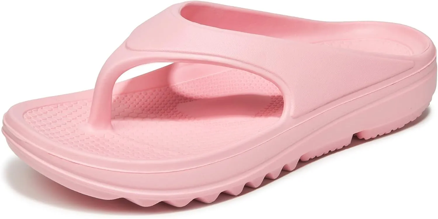 Flip Flops for Women, Orthotic Lightweight Beach Slides Sandals Anti Slip Shower Slippers with Ultra Soft Arch Support Non-Slip
