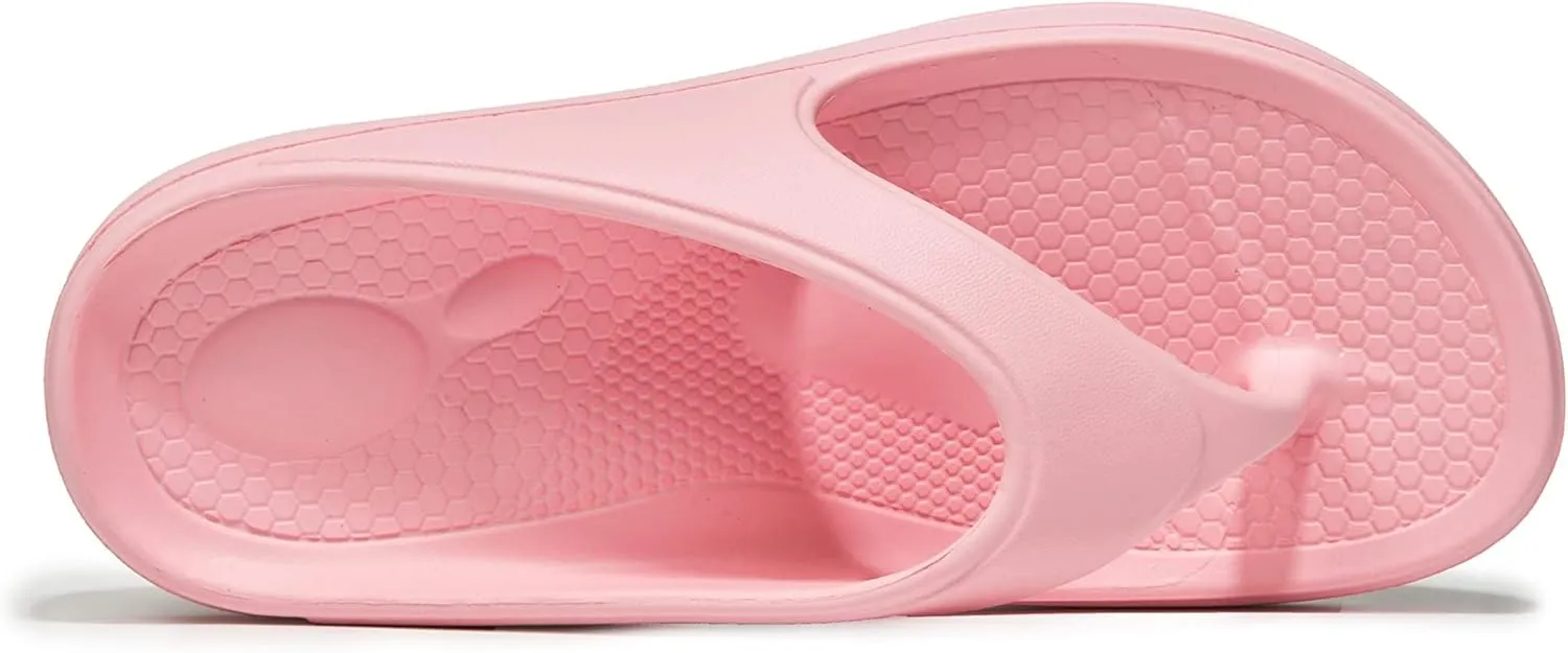 Flip Flops for Women, Orthotic Lightweight Beach Slides Sandals Anti Slip Shower Slippers with Ultra Soft Arch Support Non-Slip