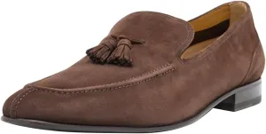 FSJ Men's Retro Round Toe Tassel Loafers Suede Fashion Casual Slip-On Flats Comfortable Driving Luxury Wedding Prom Moccasin Shoes Size 4-16 US
