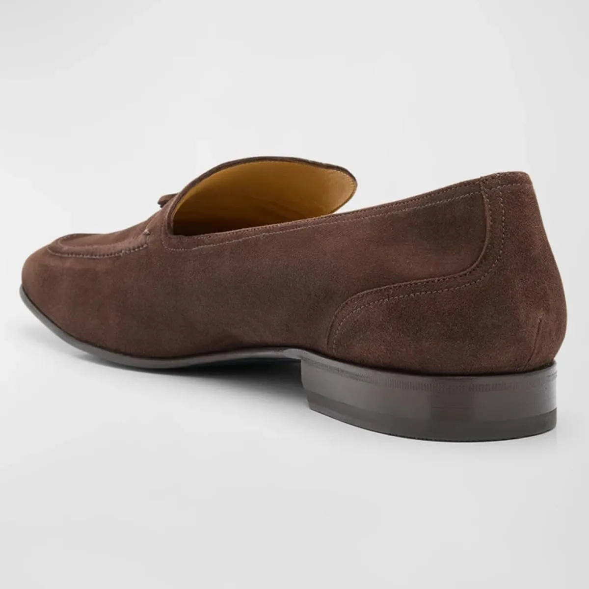 FSJ Men's Retro Round Toe Tassel Loafers Suede Fashion Casual Slip-On Flats Comfortable Driving Luxury Wedding Prom Moccasin Shoes Size 4-16 US