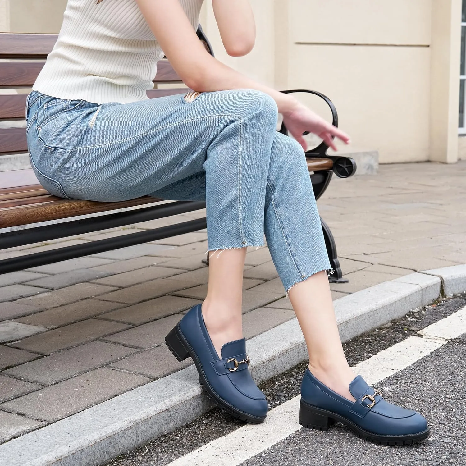 FUDYNMALC Platform Loafers for Women Dress: Casual Comfortable Slip On Chunky Shoes 2025 Walking Penny Footwear for Work Business