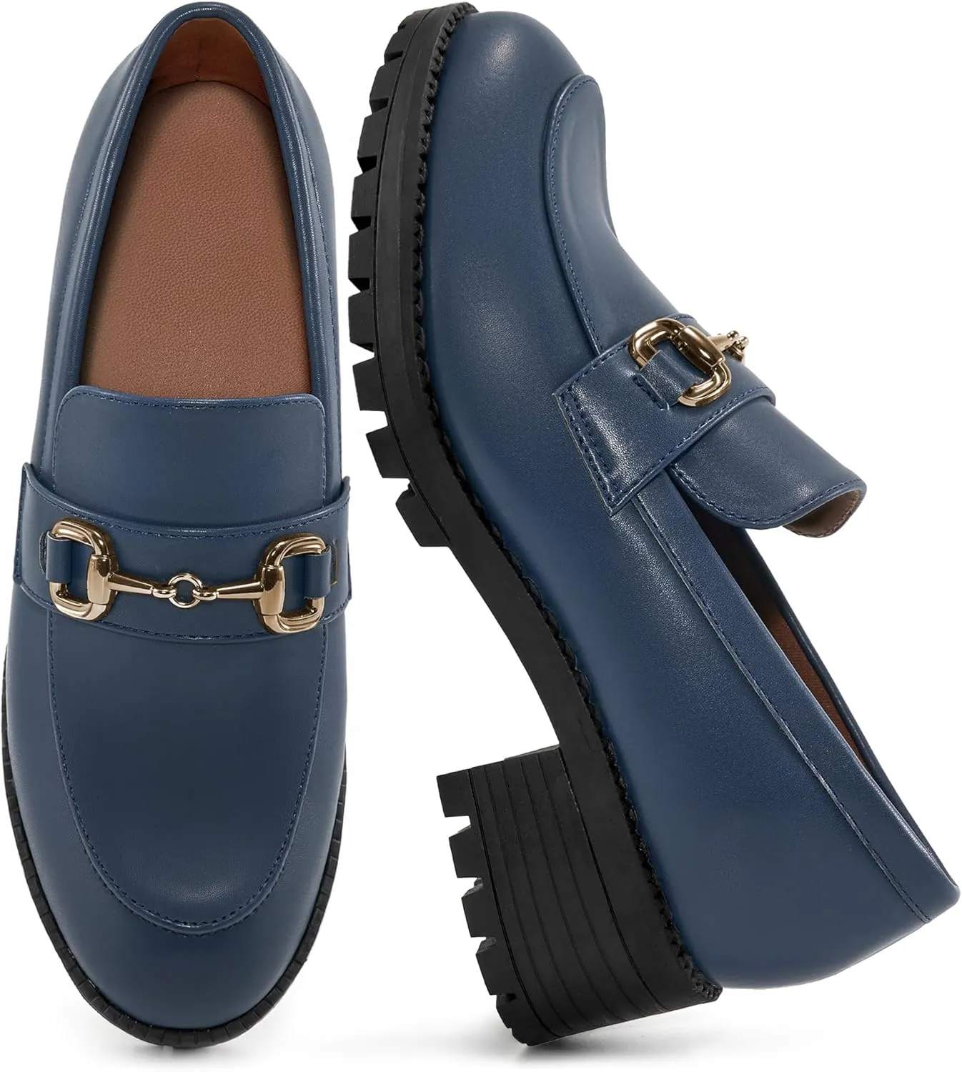 FUDYNMALC Platform Loafers for Women Dress: Casual Comfortable Slip On Chunky Shoes 2025 Walking Penny Footwear for Work Business