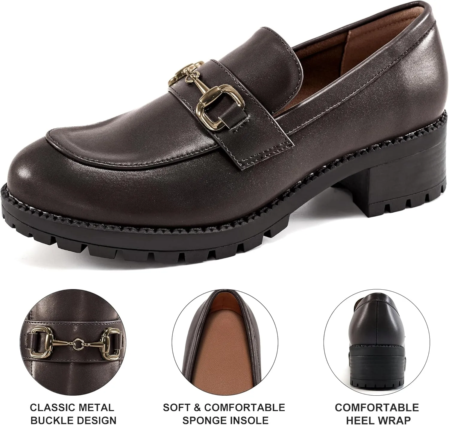 FUDYNMALC Platform Loafers for Women Dress: Casual Comfortable Slip On Chunky Shoes 2025 Walking Penny Footwear for Work Business