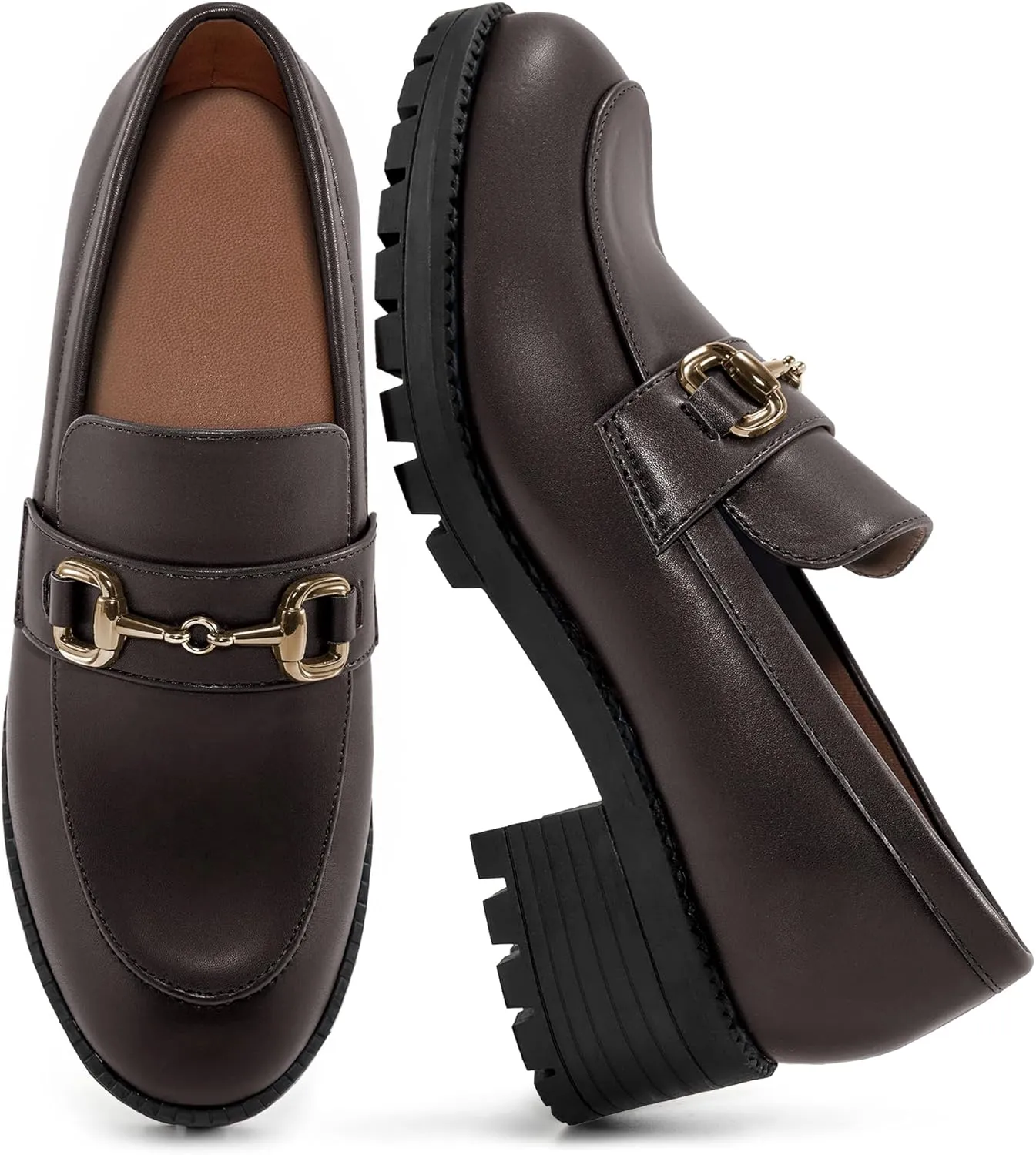 FUDYNMALC Platform Loafers for Women Dress: Casual Comfortable Slip On Chunky Shoes 2025 Walking Penny Footwear for Work Business
