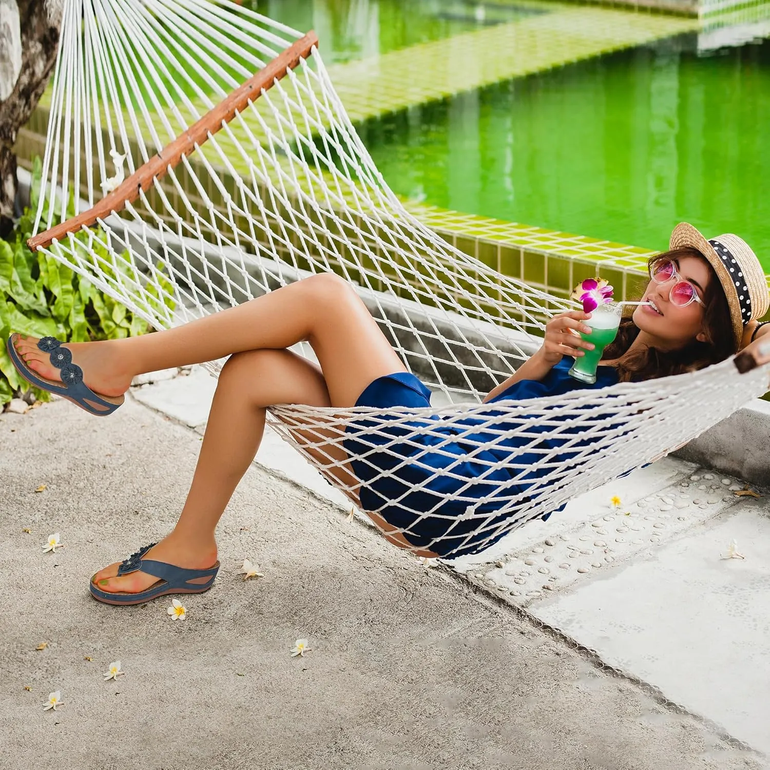 FUDYNMALC Sandals for Women Wedge Shoes: Summer Womens Platform Flip Flops Comfortable Casual Dressy Wedges Sandal