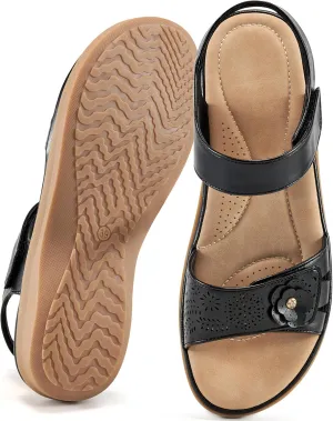 FUDYNMALC Womens Sandals Dressy Summer: Comfortable Slip On Walking Flats 2025 Orthopedic Shoes for Hiking Beach Wedding