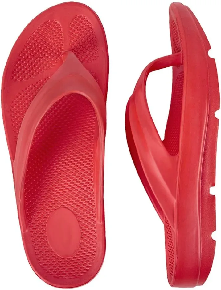 FUNKYMONKEY Women's Thong Flip Flop Ultra Soft Arch Support Sandals