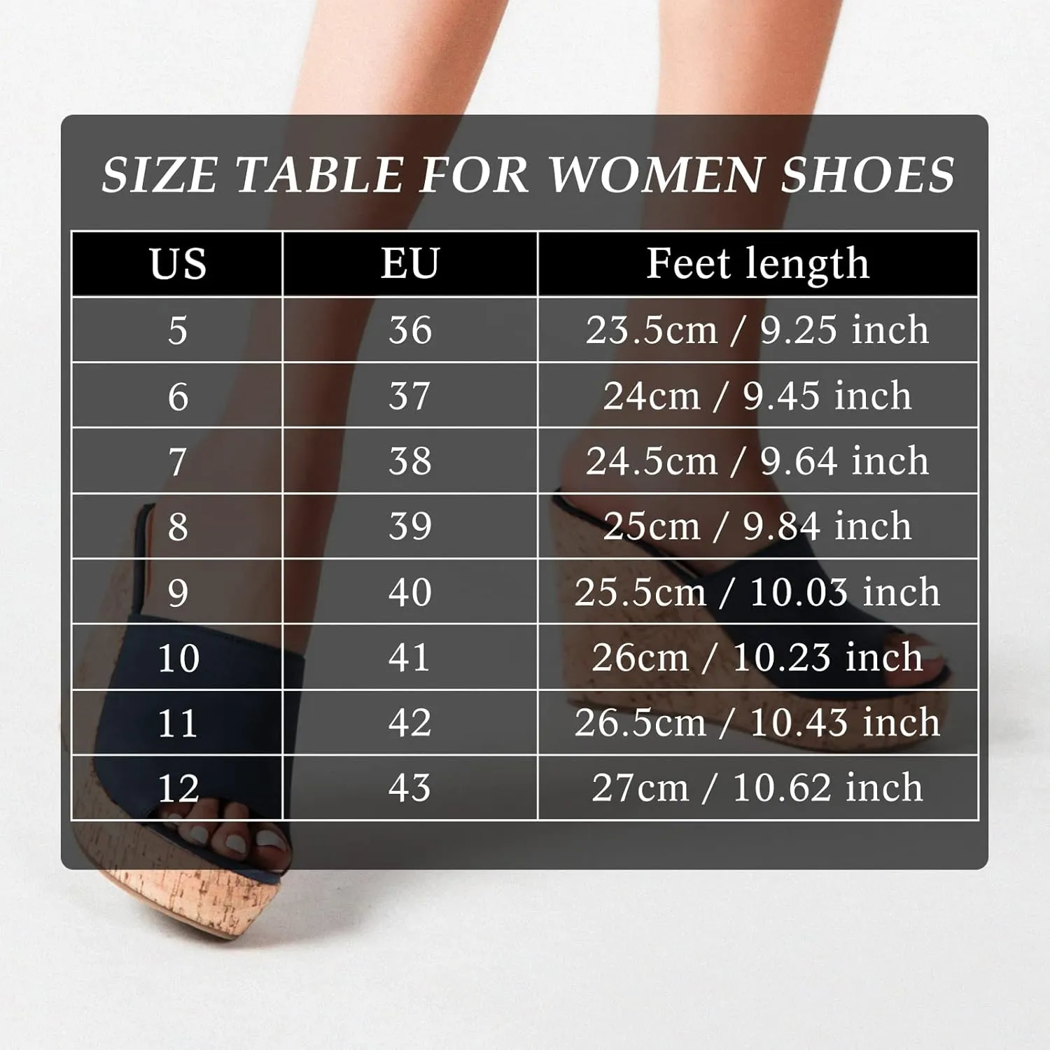 gloryinterest Wedge Sandals for Women Platform High Heels Summer Mule Slip on Comfortable Soft Arch Support Sandals Black Pink White Blue US5-12