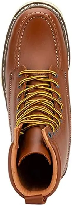 HANDPOINT Men's Stylish Classic 6"-8" SureTrack Soft Toe EH Full Grain Leather Slip Resistant Durable Breathable Work Boot 84994-86994