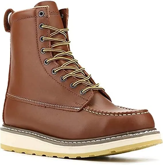 HANDPOINT Men's Stylish Classic 6"-8" SureTrack Soft Toe EH Full Grain Leather Slip Resistant Durable Breathable Work Boot 84994-86994