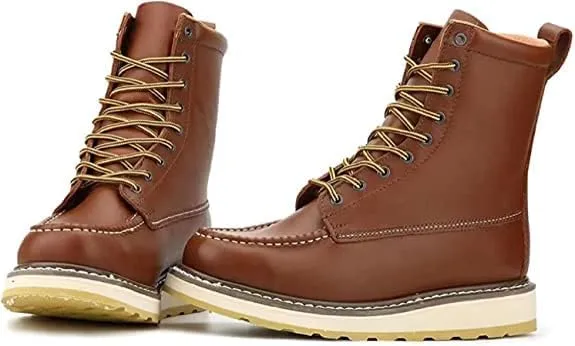 HANDPOINT Men's Stylish Classic 6"-8" SureTrack Soft Toe EH Full Grain Leather Slip Resistant Durable Breathable Work Boot 84994-86994