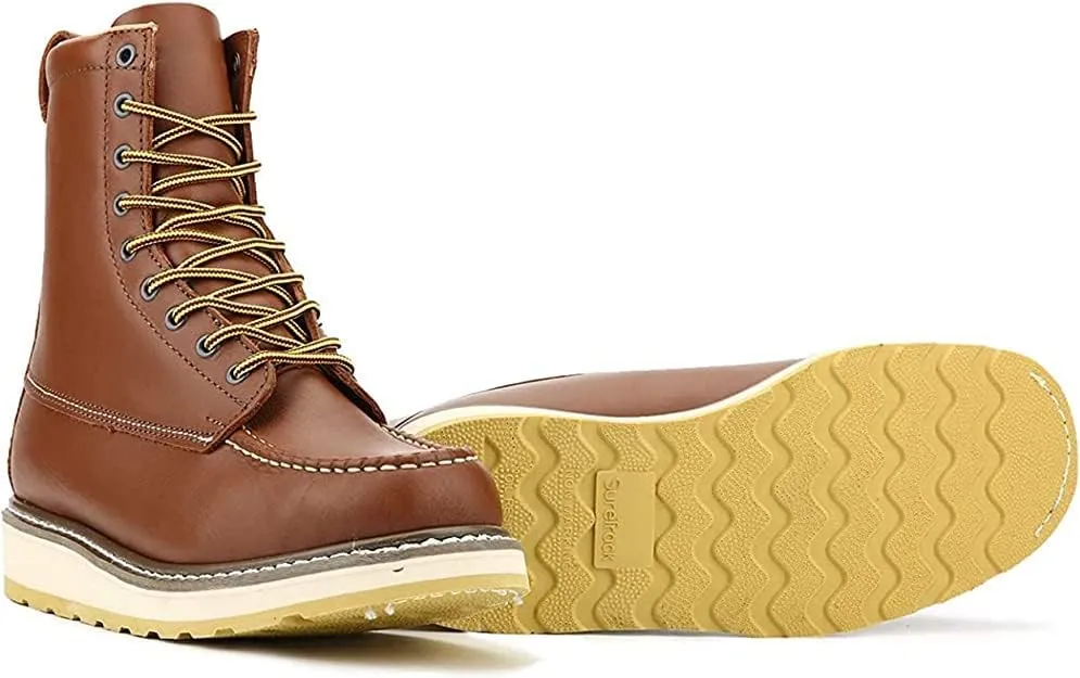 HANDPOINT Men's Stylish Classic 6"-8" SureTrack Soft Toe EH Full Grain Leather Slip Resistant Durable Breathable Work Boot 84994-86994