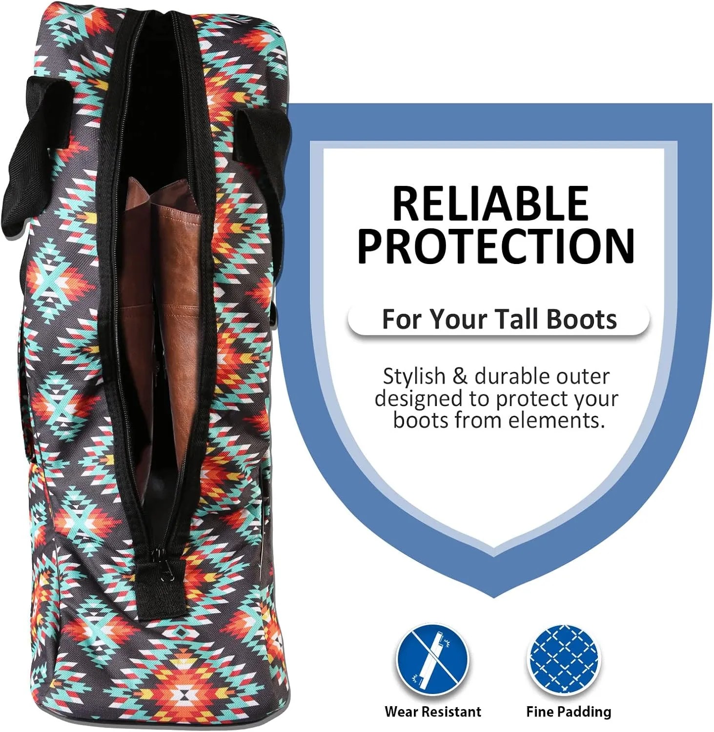 Harrison Howard Tall Boot Carry Bag Protect Rider Boots for Shows Competition Travel Long-lasting Boot Bag