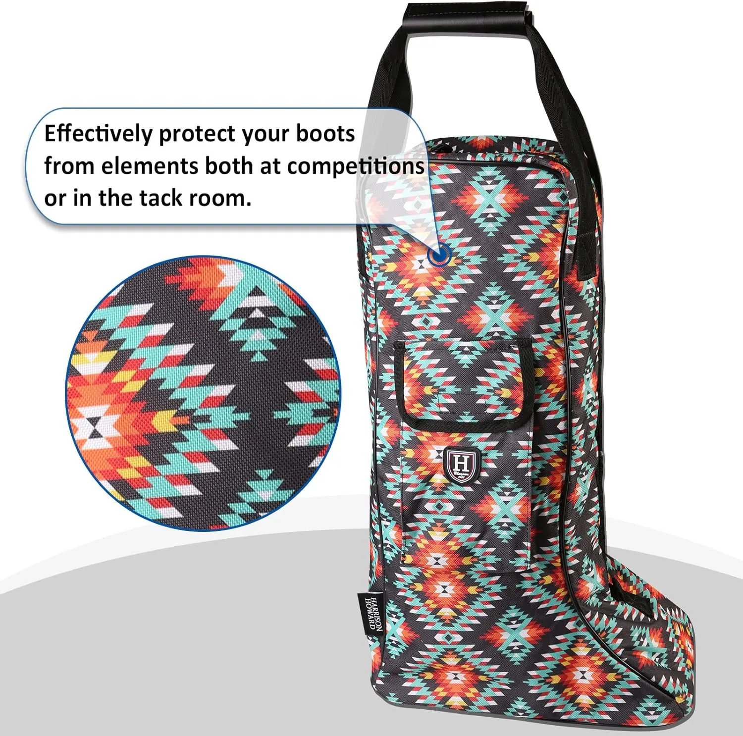 Harrison Howard Tall Boot Carry Bag Protect Rider Boots for Shows Competition Travel Long-lasting Boot Bag
