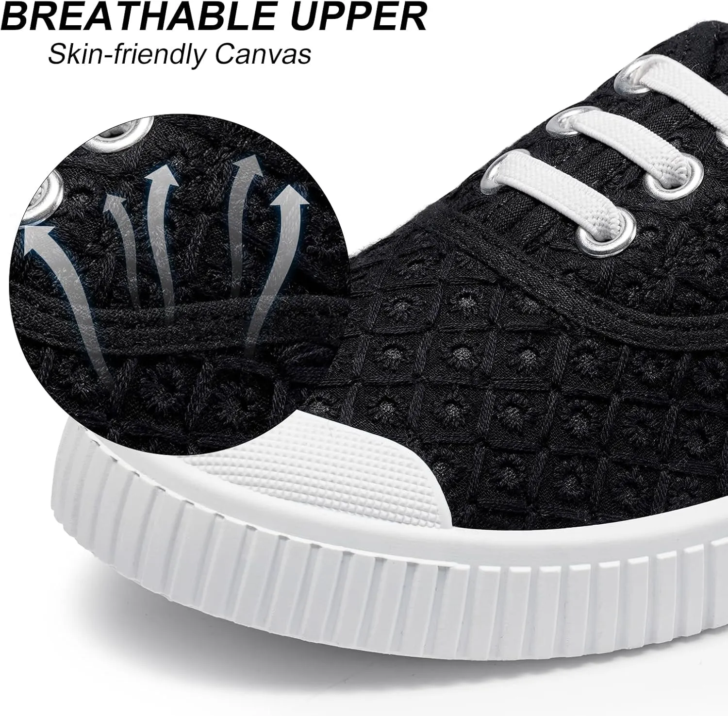 Harvest Land Womens Canvas Low Top Sneakers Slip on Shoes for Women Fashion Walking Sneakers