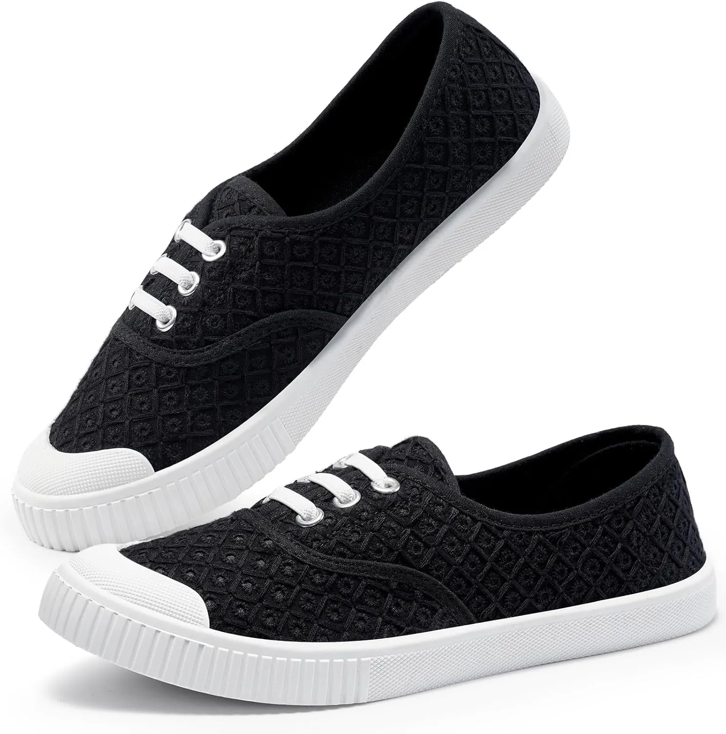 Harvest Land Womens Canvas Low Top Sneakers Slip on Shoes for Women Fashion Walking Sneakers