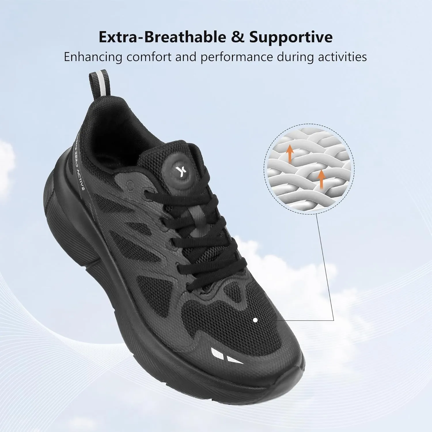 Hawkwell Women's Cloud Zero Active Walking Tennis Cushion Running Shoes Breathable Athletic Gym Workout Jogging Sports Sneakers Non Slip Medical Work Shoes
