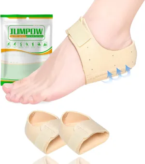 Heel Protectors, Heel Cups for Heel Pain, Heel Support, Thicken&Breathable, Idea for Plantar Fasciitis Relief, Bone Spur, Gel Heel Cups for Shoes, Silicone Heel Cushion for Men and Women-Beige