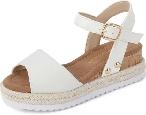 Hehainom Girls Wedge Sandals Platform Shoes Little Big Kid Summer Girls Heels Dress Shoes