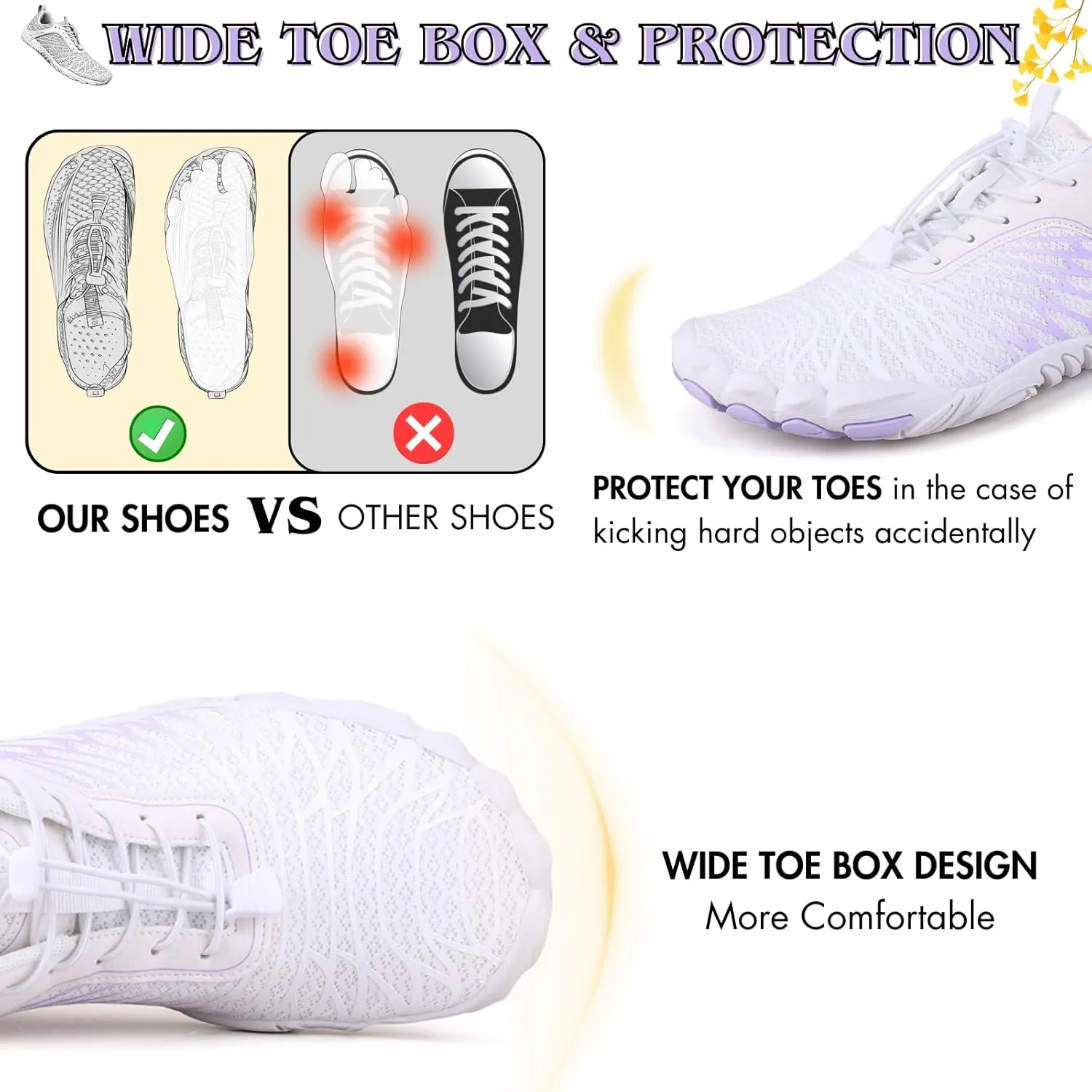 Hike Barefoot Shoes Women Men Minimalist Wide Toe Box Footwear Zero Drop Athletic Cross-Trainer Fashion Sneakers