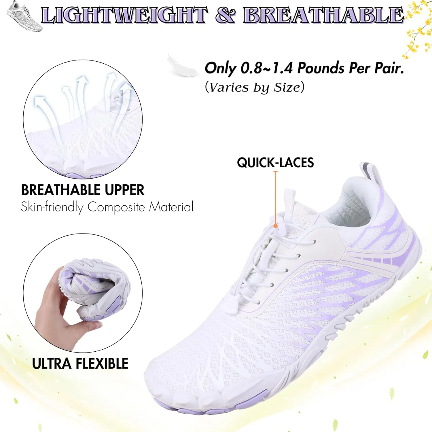 Hike Barefoot Shoes Women Men Minimalist Wide Toe Box Footwear Zero Drop Athletic Cross-Trainer Fashion Sneakers