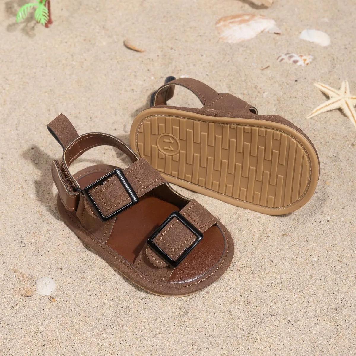 HsdsBebe Infant Baby Boys Girls Summer Beach Sandals Breathable Athletic Anti-slip Soft Sole Newborn First Walker Crib Shoes