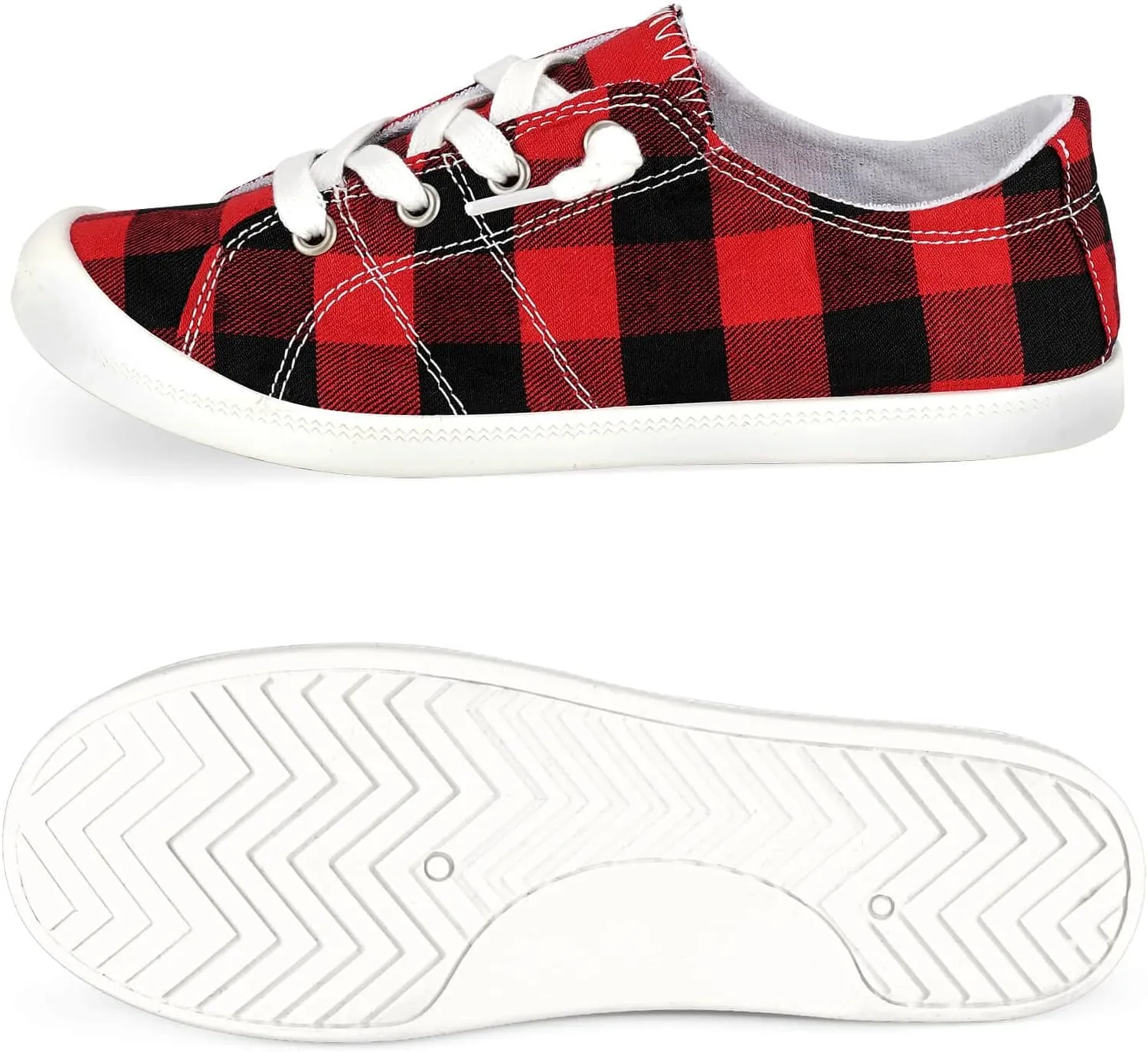 Hxlber Women's Low Top Sneaker - Round Toe Comfort Casual Canvas Shoes Fashion Sneakers for Walking for Women