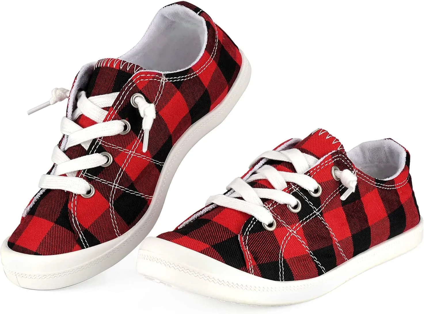 Hxlber Women's Low Top Sneaker - Round Toe Comfort Casual Canvas Shoes Fashion Sneakers for Walking for Women