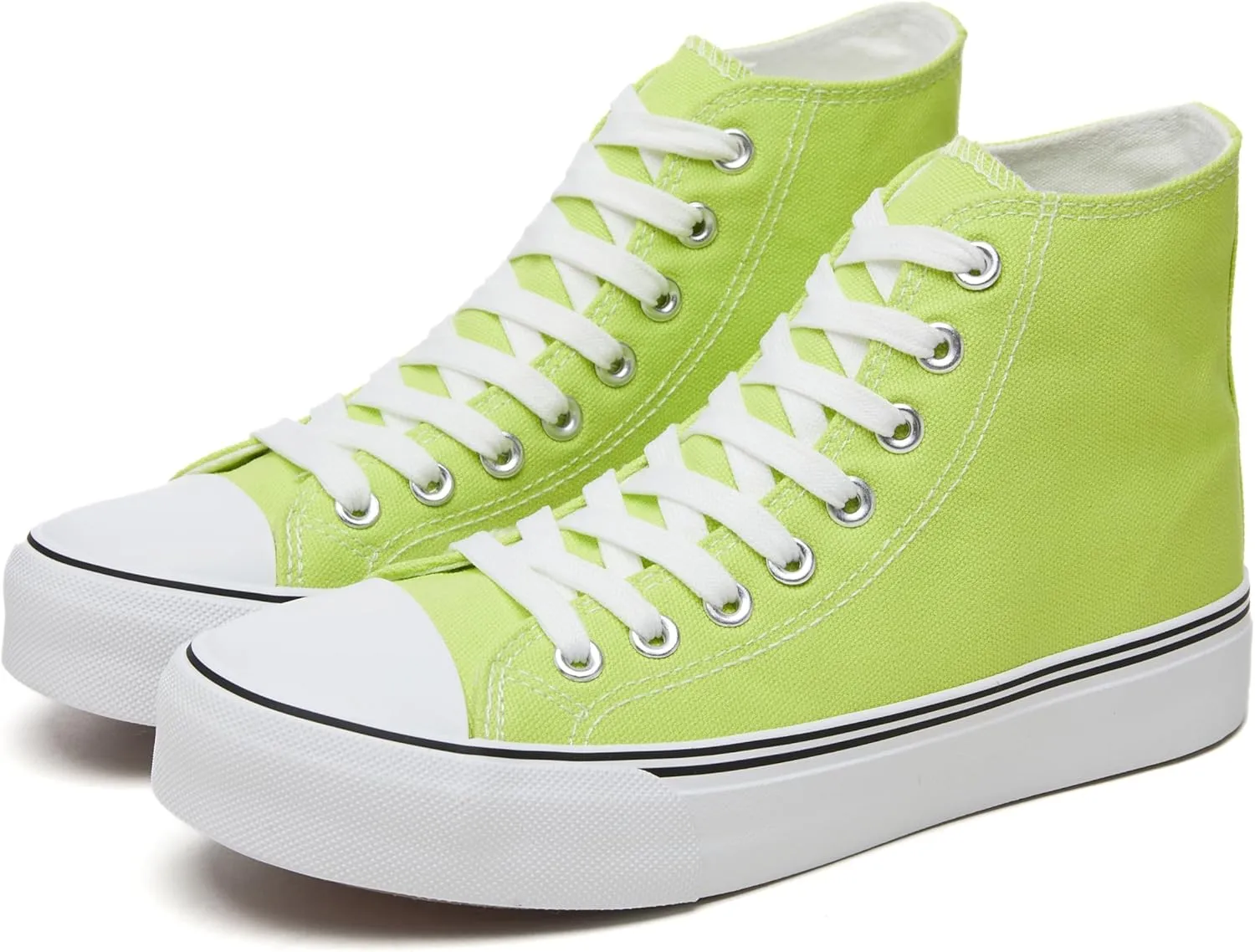 Iarus High Top Sneakers for Women White Canvas Comfortable Shoes for Women Walking Casual Sneakers Tennis Shoes