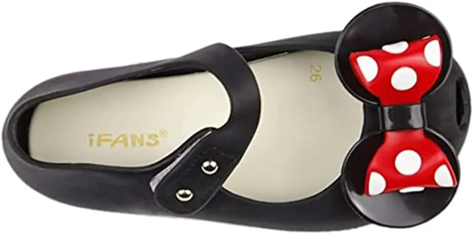 iFANS Girls Sweet Dot Bow Princess Sandals Shoes Mary Jane Flats for Toddler/Little Kid