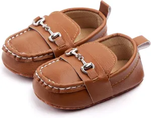 Infant Baby Boys Girls Leather Loafers Dress Shoes Newborn Oxford Flats Casual Moccasins Slip-On First Walking Boat Shoes