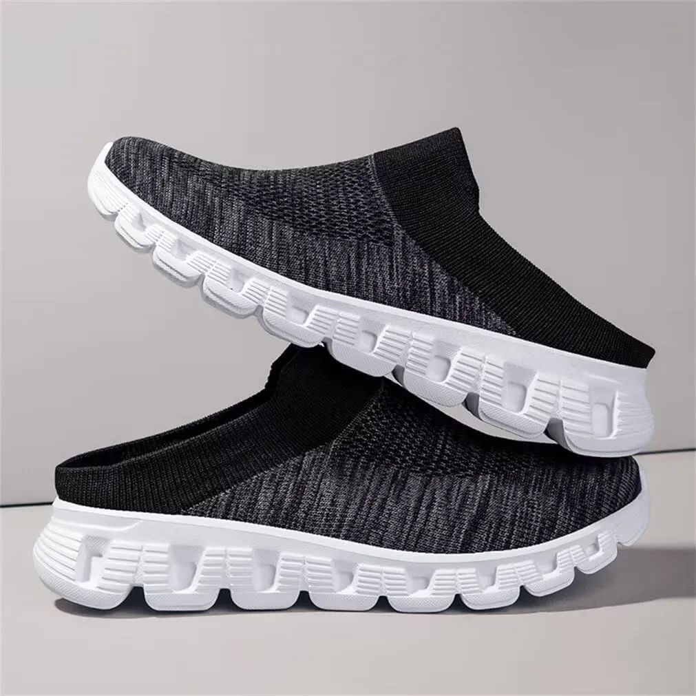 Jakcuz Men Mules Backless Sneakers Breathable Open Back Casual Slippers for Men