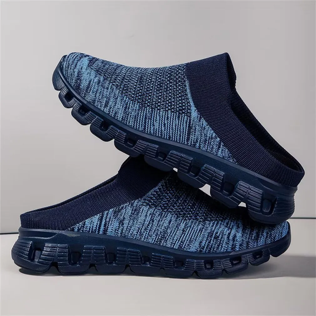 Jakcuz Men Mules Backless Sneakers Breathable Open Back Casual Slippers for Men