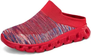 Jakcuz Men Mules Backless Sneakers Breathable Open Back Casual Slippers for Men