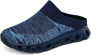 Jakcuz Men Mules Backless Sneakers Breathable Open Back Casual Slippers for Men