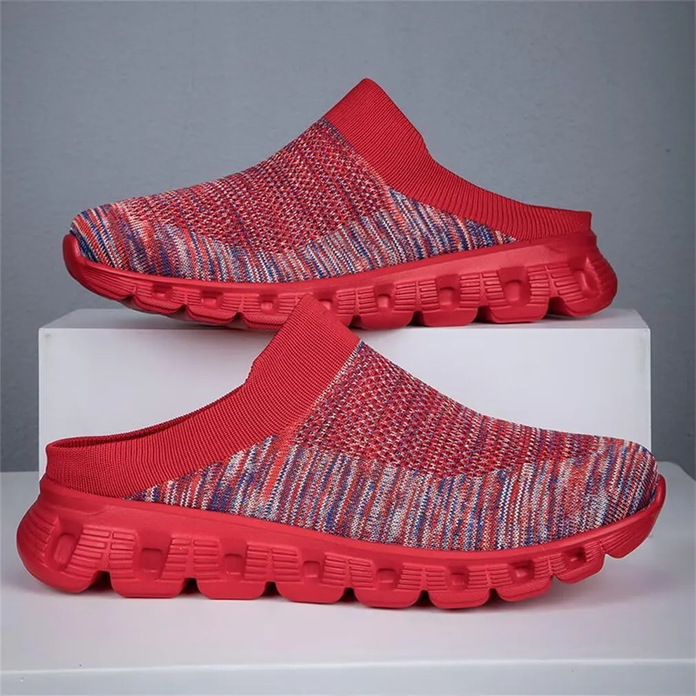 Jakcuz Men Mules Backless Sneakers Breathable Open Back Casual Slippers for Men