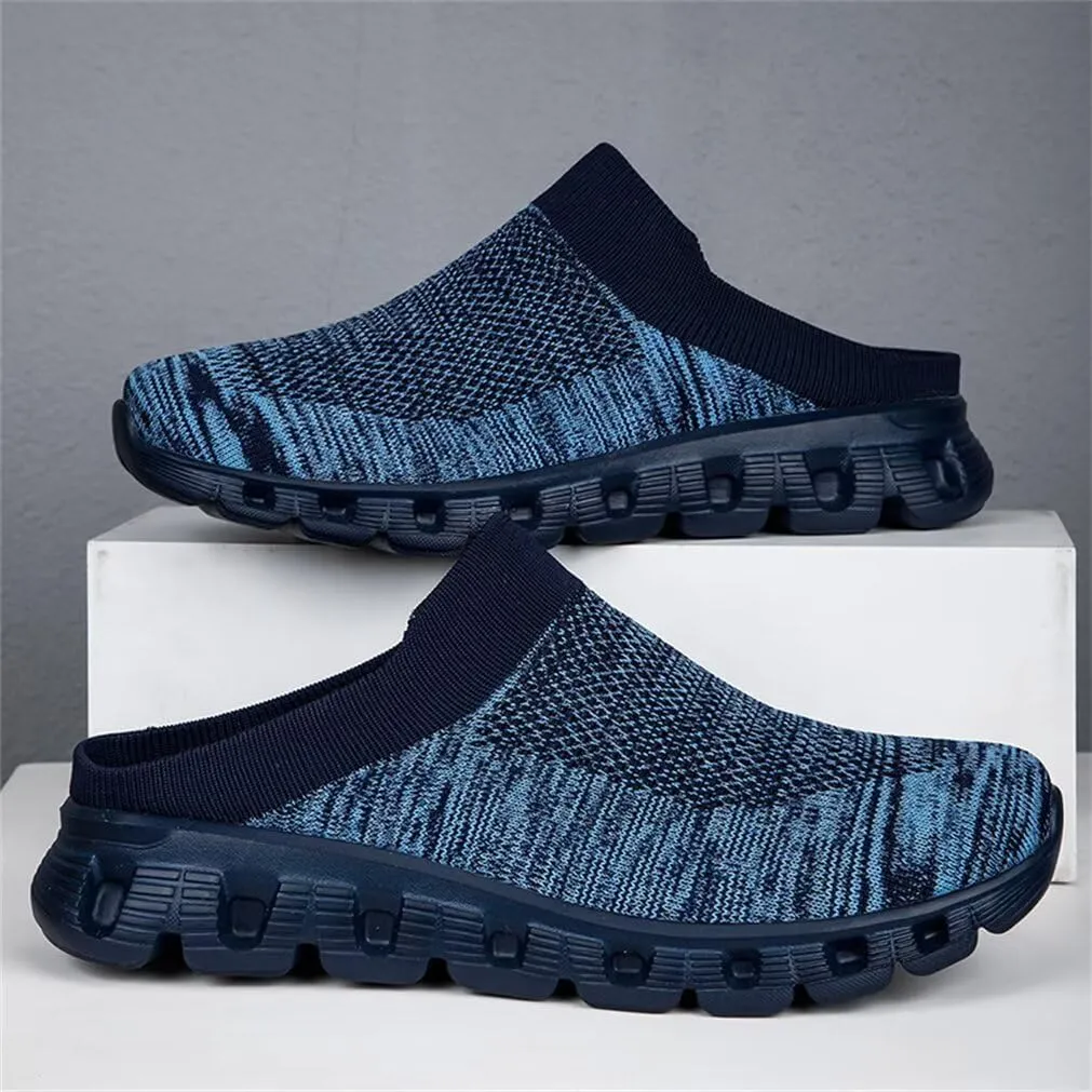 Jakcuz Men Mules Backless Sneakers Breathable Open Back Casual Slippers for Men