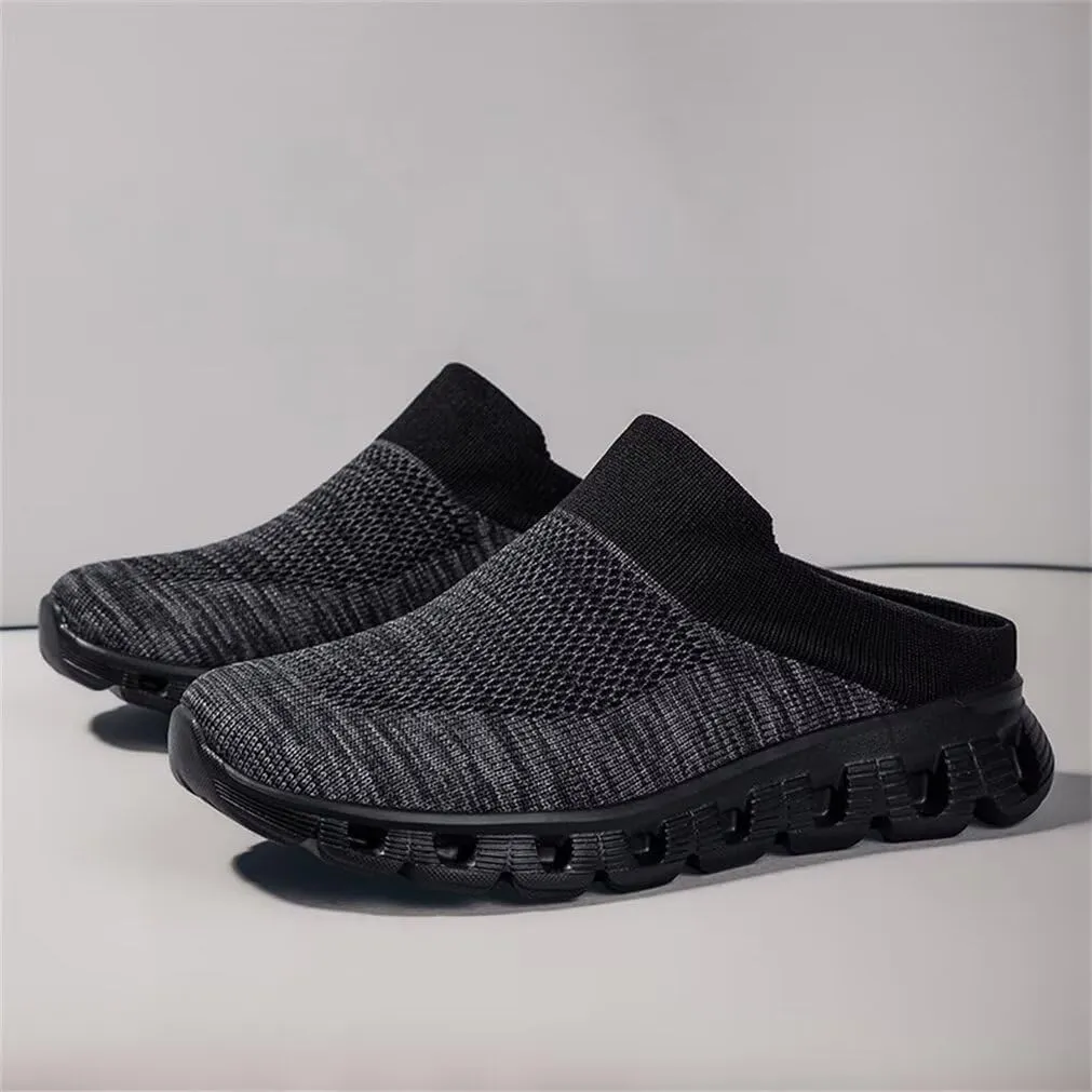 Jakcuz Men Mules Backless Sneakers Breathable Open Back Casual Slippers for Men