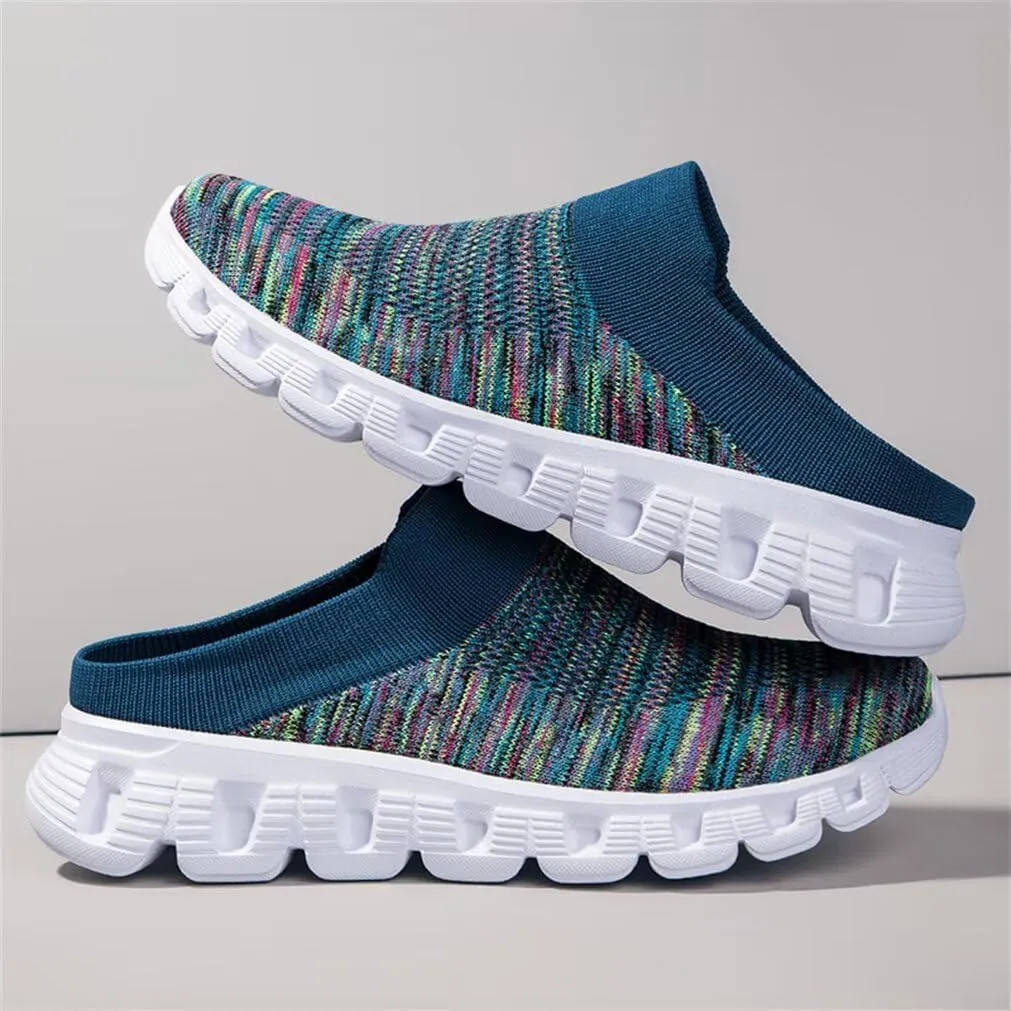 Jakcuz Men Mules Backless Sneakers Breathable Open Back Casual Slippers for Men
