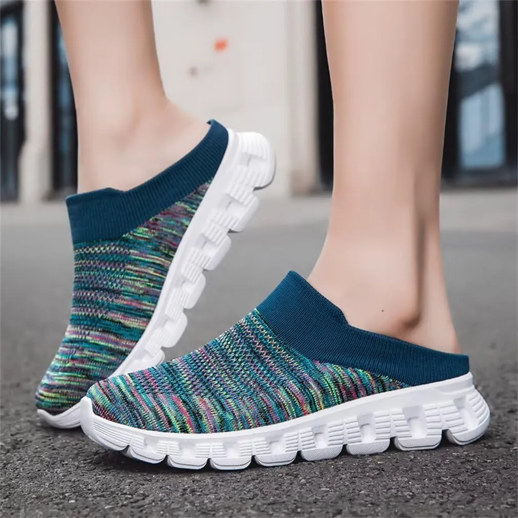 Jakcuz Men Mules Backless Sneakers Breathable Open Back Casual Slippers for Men