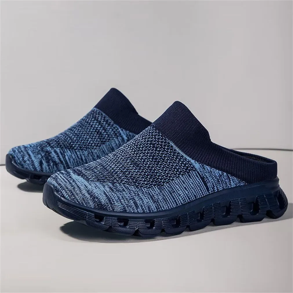Jakcuz Men Mules Backless Sneakers Breathable Open Back Casual Slippers for Men