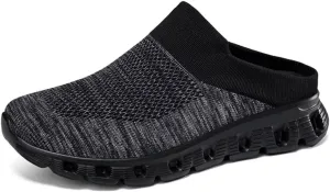 Jakcuz Men Mules Backless Sneakers Breathable Open Back Casual Slippers for Men