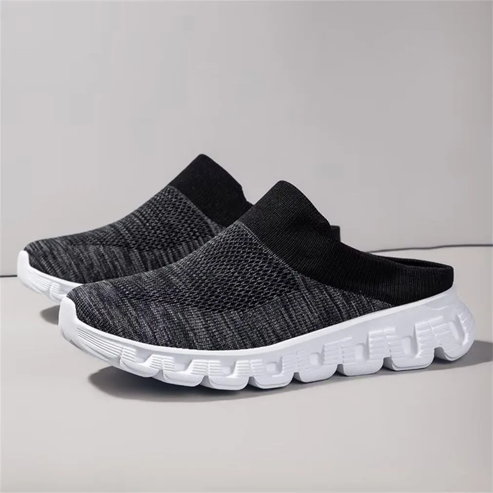 Jakcuz Men Mules Backless Sneakers Breathable Open Back Casual Slippers for Men