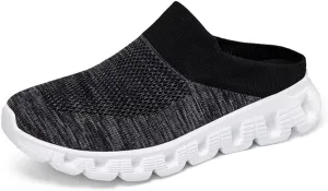 Jakcuz Men Mules Backless Sneakers Breathable Open Back Casual Slippers for Men